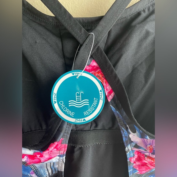 New Finz Women Floral Bikini One Piece Size L10 - Picture 4 of 9